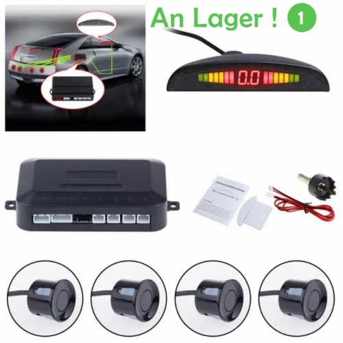 Auto-LED-Parksensor mit 4 Sensoren Auto-Rückfahr-Backup-Radarsystem-Kit Rückfahrsensor