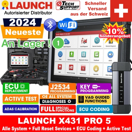 LAUNCH X431 PRO 5 Autodiagnosewerkzeuge Vollständiges System OBD2 Scanner Intelligentes Diagnosewerkzeug