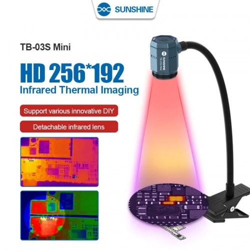 Sunshine TB-03S Mini instrument d'image thermique infrarouge HD 256*192, diagnostic de défaut de carte mère de détection de court-circuit