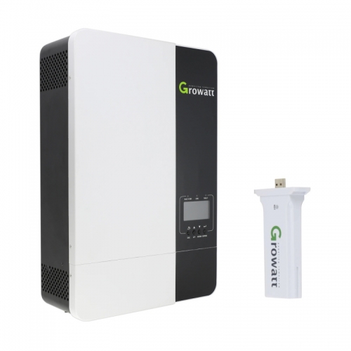 Growatt Off Grid MPTT Controller 5kW kVA DC 220/230V AC PV Voltage 450V Pure Sine Wave SPF 5000es Solar Inverter