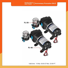 12V Diaphragm Water Pump 10L/Min 17PSI 17L/Min 40PSI High Pressure Automatic Self-Priming Misting Booster Pump Car Marine