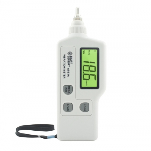 SMART SENSOR AS63A Digital Vibration Meter with LCD Screen Vibration Analyzer Tester AC Output Acceleration/Velocity/Displacement Measurement