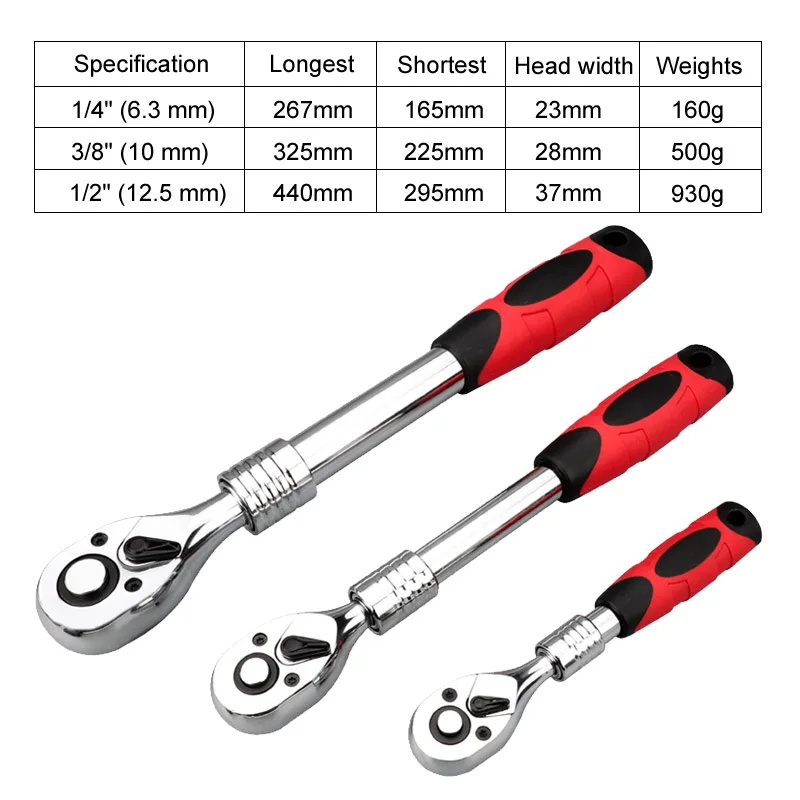 Ratchet Wrench with Extendable Handle