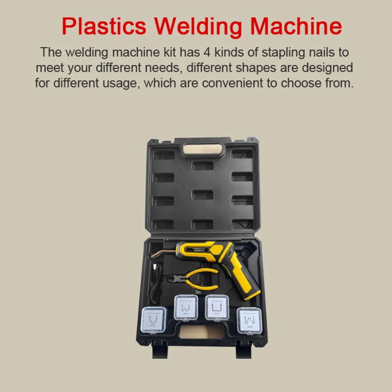 Hand-held plastic welding machine