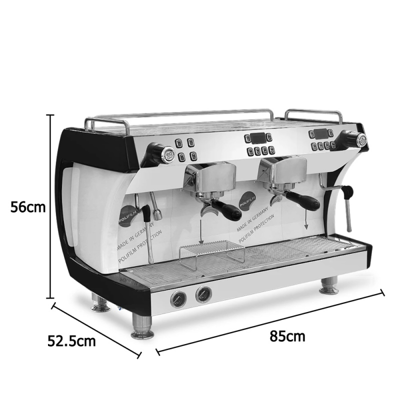 machine à expresso semi-automatique commerciale à double tête de brassage