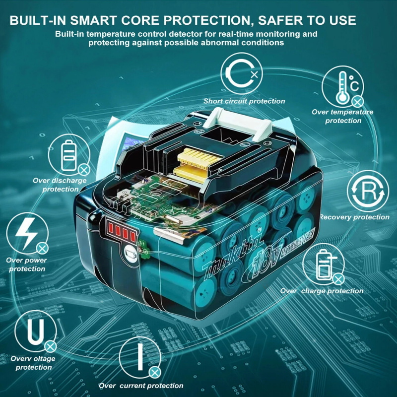 2 batteries Makita 18V 6Ah