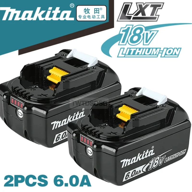 2 Makita batteries 18V 6Ah