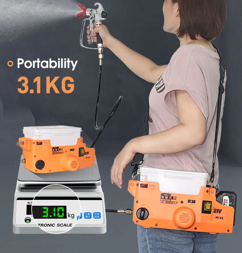 Airless paint spray gun for Makita battery