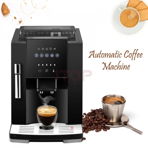 Fully automatic 19 bar coffee machine coffee beans grinder milk foam espresso machine hot water and milk foam