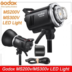 Godox MS200V 200W MS300V 300W LED Studio Flash 2.4G GN58 5600 ± 200K CCT Bowens Berg LED Lampe de modélisation