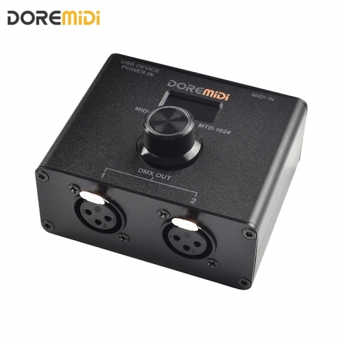 Le contrôleur DOREMiDi MIDI vers DMX (MTD-1024) peut convertir les messages MIDI en messages DMX