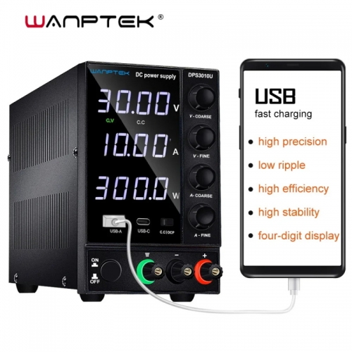 Wanptek – alimentation cc réglable à 4 chiffres pour banc de laboratoire, 30V, 10a, 60V, 5a, alimentation stabilisée AC