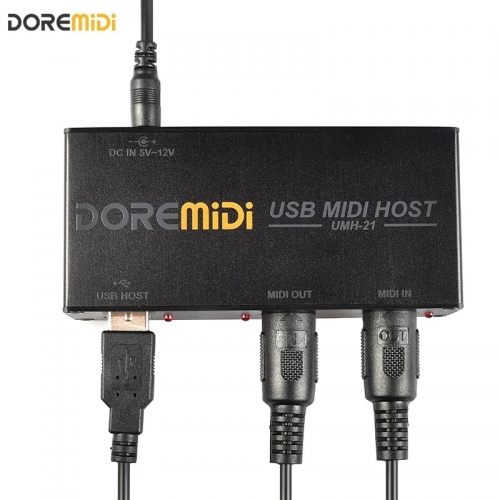 DOREMiDi High-Speed USB MIDI Host Box MIDI Host USB Zu MIDI Konverter UMH-21 Kompatibel Alle Geräte mit USB MIDI Schnittstellen