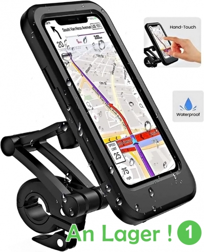 Wasserdichter Motorrad-Fahrrad telefon halter 360 ° drehbar höhen verstellbar mit Touchscreen-Lenker-Telefon clip