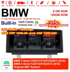 10.25 Zoll Qualcomm Snapdragon 665 8 Core Android 13.0 4G LTE Autoradio / Multimedia USB WiFi Carplay Für BMW 3 Series /4 Series NBT