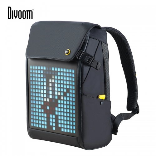DIVOOM Pixoo M Smart Backpack with 16x16 RGB LED Screen, 15-Inch Waterproof
