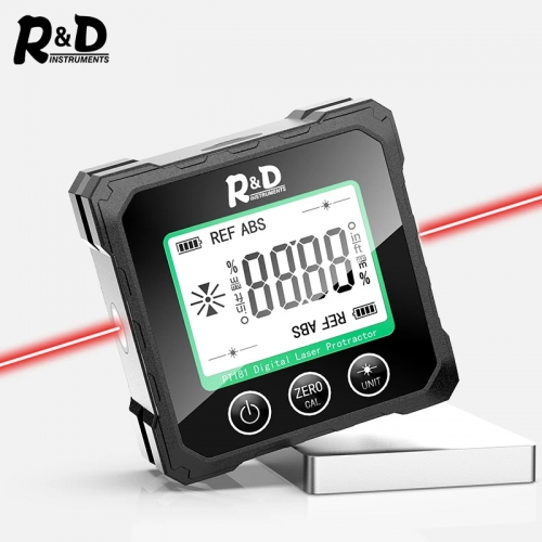 R & D PT180 PT181 rapporteur numérique Laser mesure d'angle inclinomètre 3 en 1 boîte de niveau Laser type-c compteur d'angle de charge