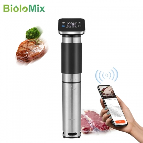 BioloMix 5th generation WiFi sous vide cooker made of stainless steel, IPX7 waterproof thermal immersion circulator, intelligent APP control