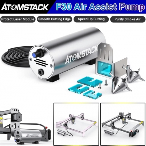 ATOMSTACK F30 accessoire de gravure Laser assisté par Air, débit d'air élevé 10-30L/min pour graveur Laser ATOMSTACK A5 X7 S10 A10 PRO