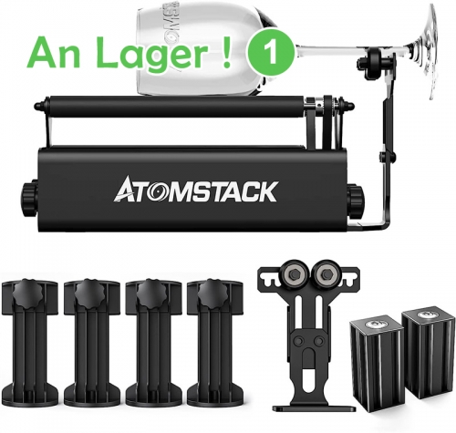 ATOMSTACK R3 PRO laser rotary roller Laser engraver Y-axis rotary rollers with 360° rotatable engraving for engraving cylindrical objects