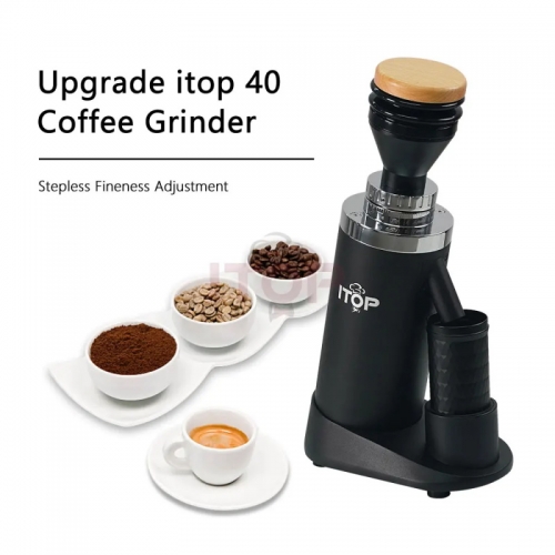 ITOP 40 Kaffeemühle Maschine Kaffee Maker 64MM Flache Titan Grate Pulver Schleifen Maschine Stufenlose Finess Espresso Kaffee