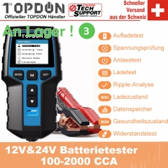 TOPDON BT200 12V 24V Autobatterietester Digital Automotive Diagnostic Batterietesteranalysator Tool zum Anlassen des Fahrzeugscanners