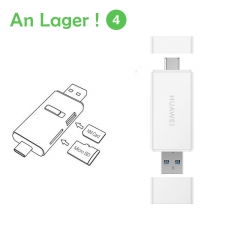 Huawei 100MB/s Dual USB Port 2 in1 Speicherkartenleser für Huawei Typ C Dual USB Port Huawei 100MB/s Dual USB Port 2 in1 Speicherkartenleser für Huawei Typ C Dual USB Port