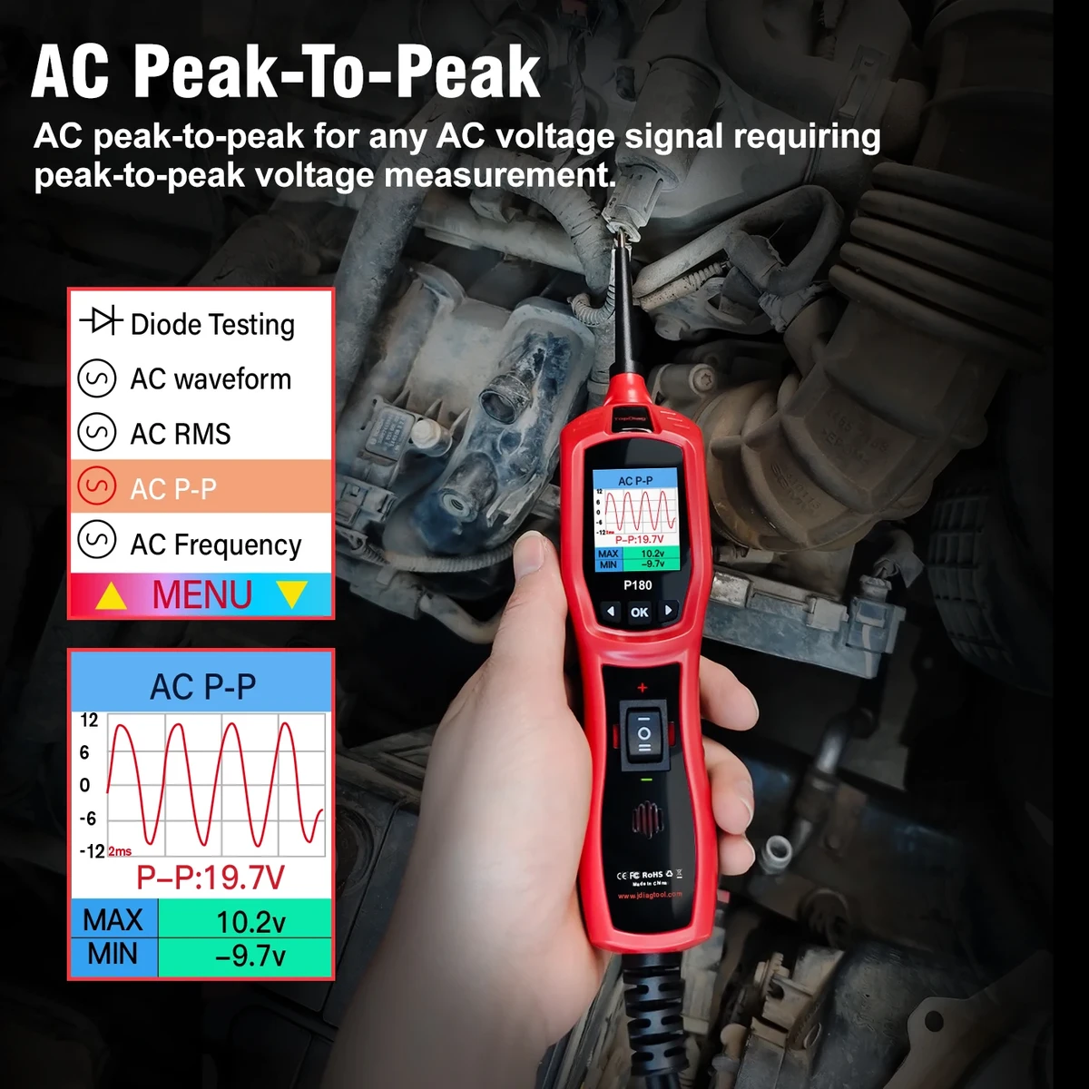 TopDiag P180 power circuit tester device