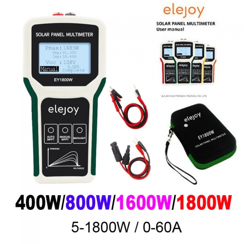 Testeur de panneau solaire EY1800W/EY1600W/EY800W/EL400B, multimètre pour panneau photovoltaïque, détection automatique/manuelle de tension MPPT