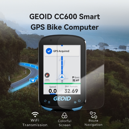 Compteur de vélo GEOID CC600, navigation intelligente sans fil, compteur de vitesse, odomètre automatique, Wi-Fi ANT, IPX7