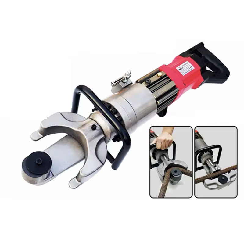Cintreuse et redresseuse hydraulique portative 1150 W pour barres d'acier de 4 à 25 mm