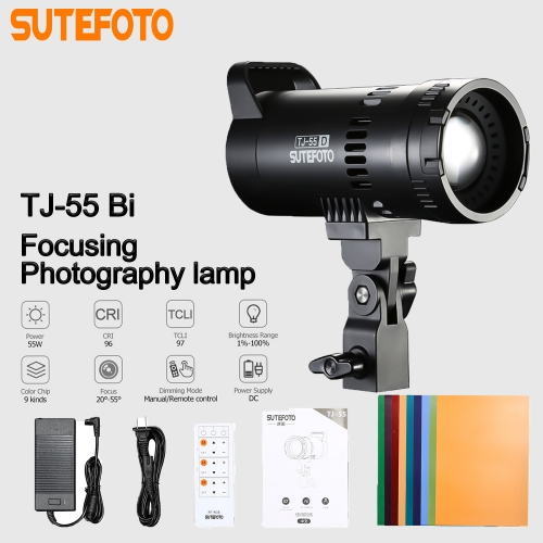 Sutefoto TJ‑55 55 W Bi‑Color Videolicht COB CRI96 für Studio