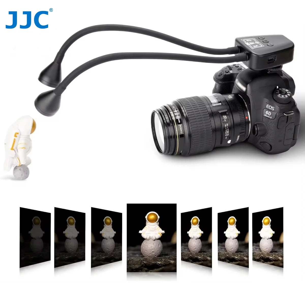 JJC LED-Makroarmlicht mit 10‑Stufen Helligkeit & Typ‑C Akku