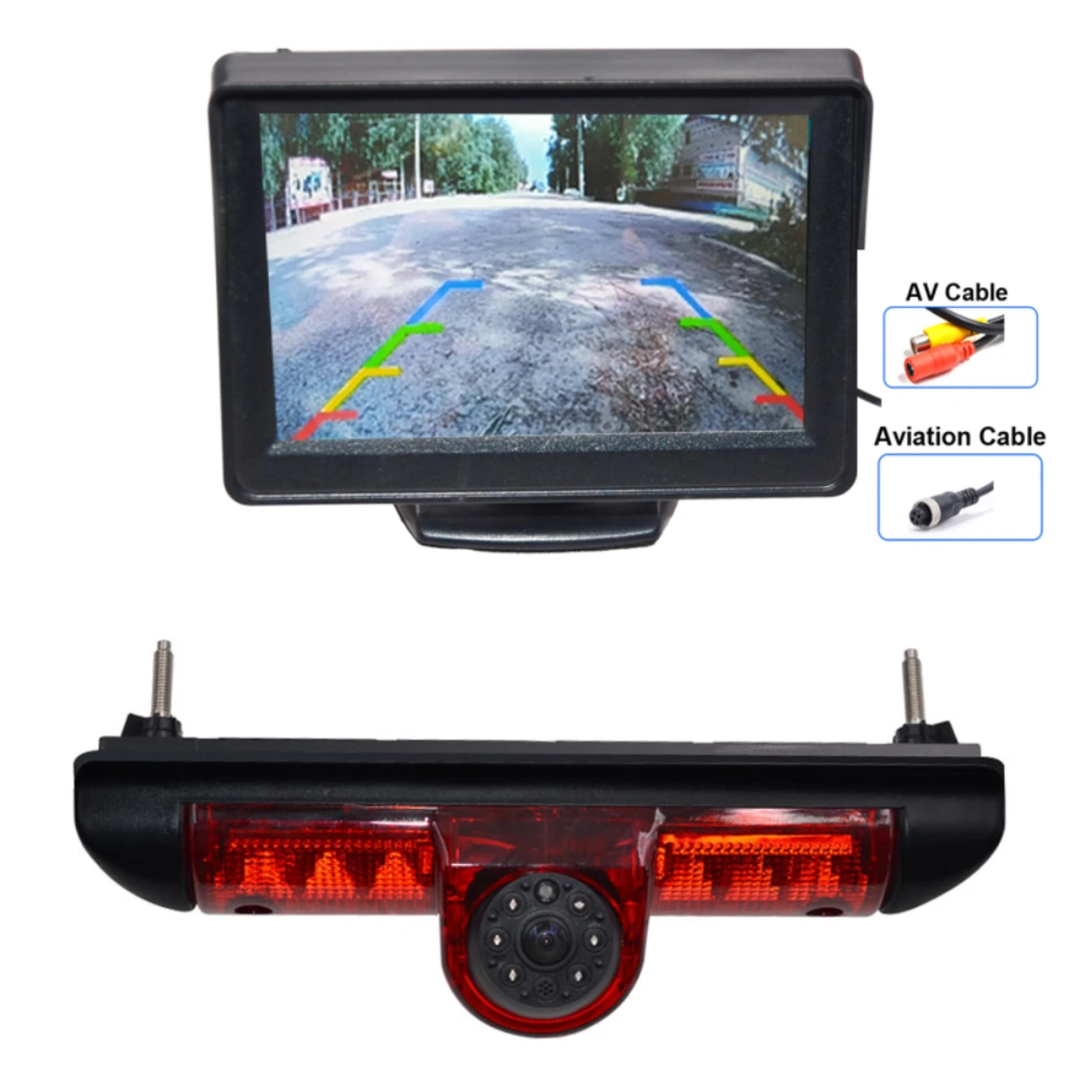 Parkplatz Auto Rückansicht Kamera CCD HD Bremslicht 4,3 Zoll Monitor für FIAT Ducato CITROEN Jumper PEUGEOT Boxer 2006-2015