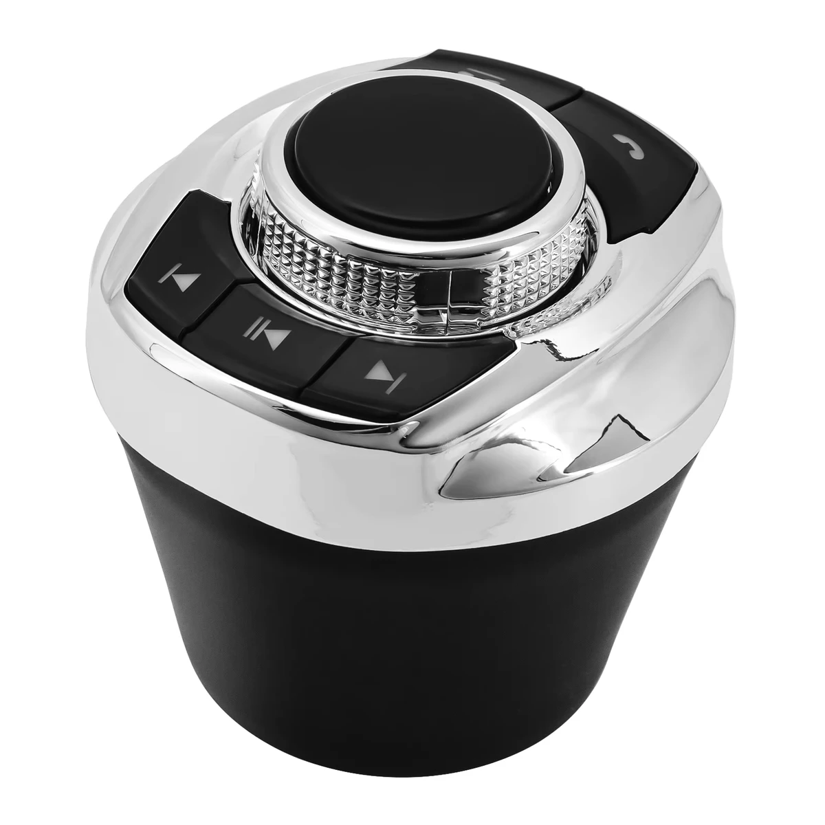 Universal Cup-Shaped Wireless Car Steering Wheel with LED Light, 8-Key Operation Buttons for Android Multimedia Navigation Player