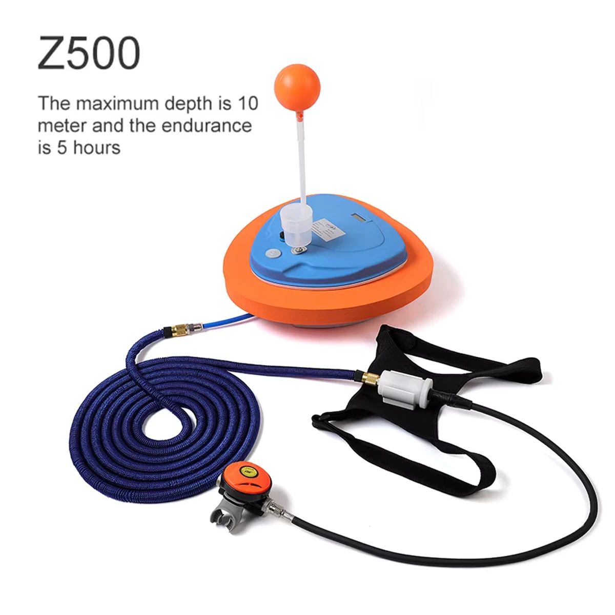 Pompe à air électrique portable Z500 pour la plongée jusqu'à 10 m de profondeur, autonomie de 5 heures