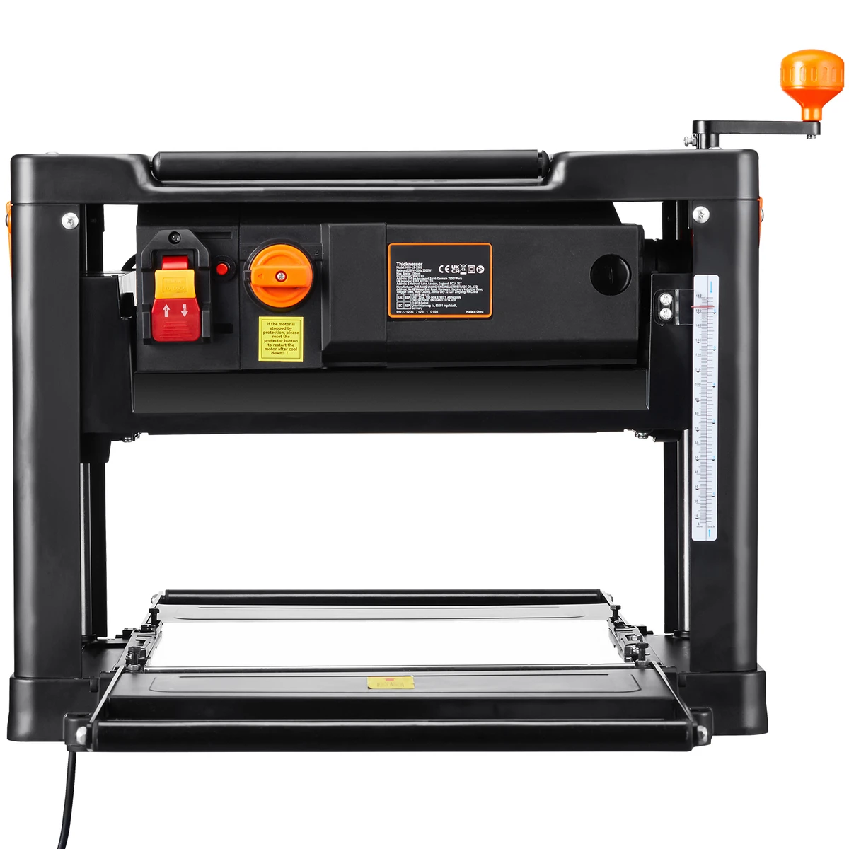 Electric 13″ Thickness Planer with 3‑Blades, 2000 W Dual Speeds