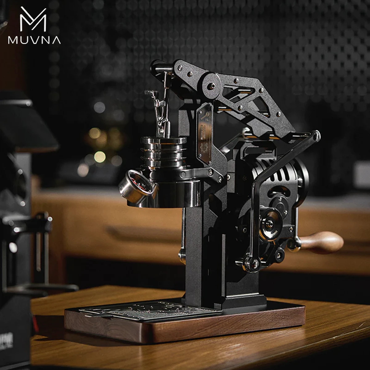 MUVNA Hand Crank Espresso Machine with 58mm Brew Head & E61