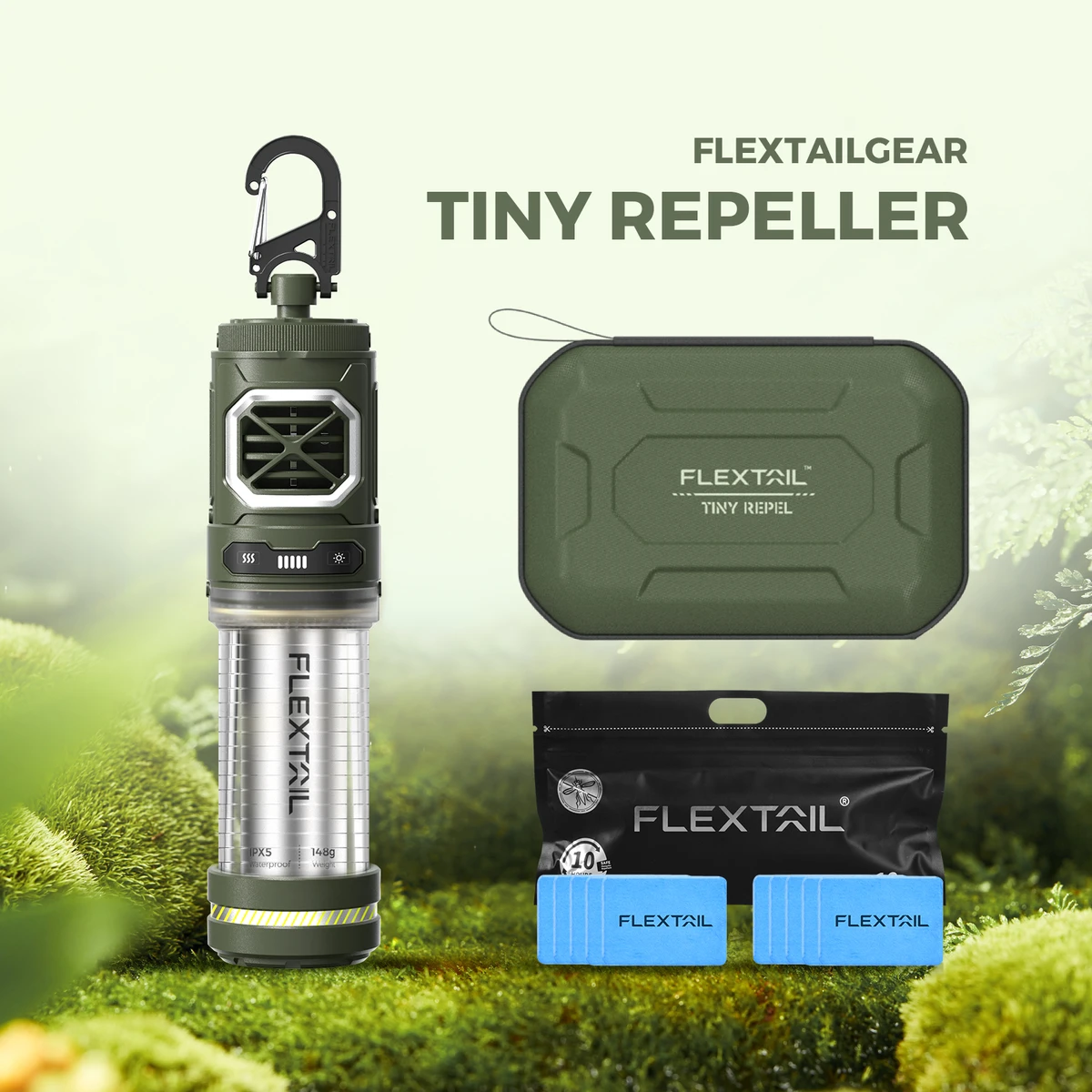 FLEXTAIL TINY REPELLER – Répulsif moustiques avec lampe camping & batterie