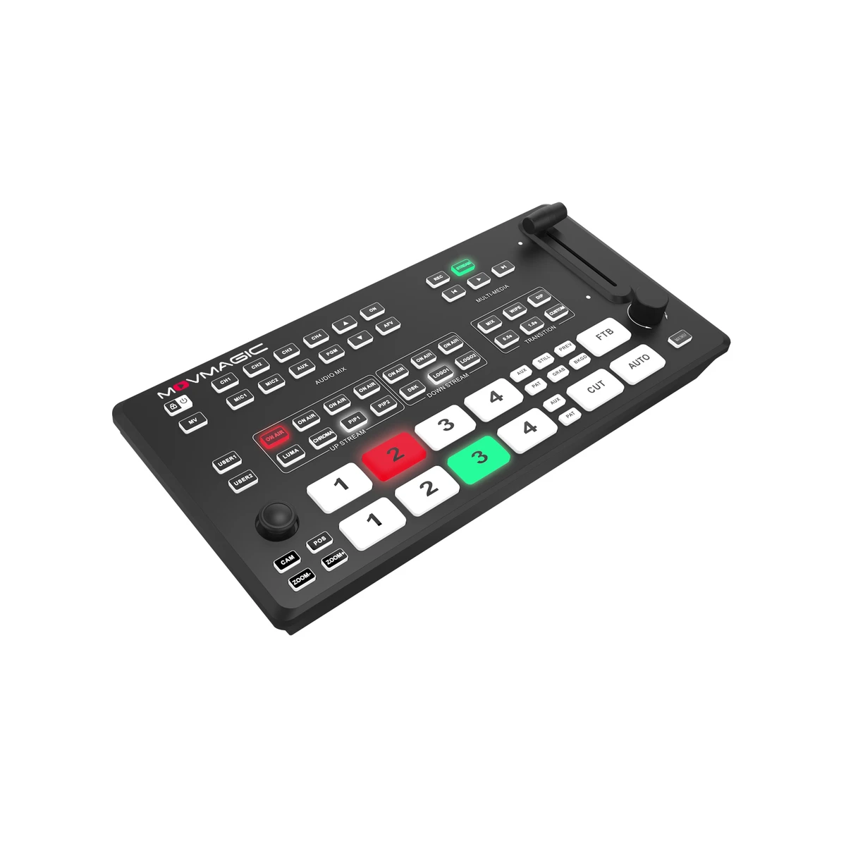 Commutateur vidéo NDI et USB compatible HDMI 5 canaux Mixeur audio vidéo 4K Pour l'enregistrement en streaming en direct