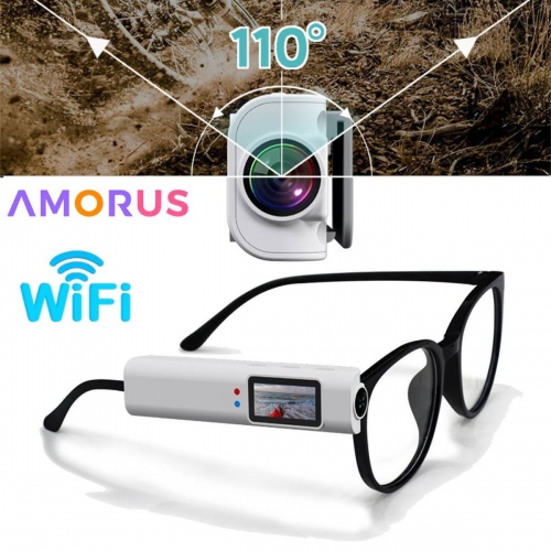 Lunettes FPV Mini 2,7K avec micro-caméra HD et Wi-Fi pour l'enregistrement vidéo
