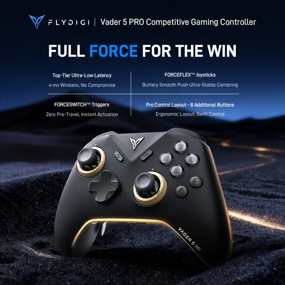 Manette de jeu sans fil Bluetooth Flydigi Vader 5 Pro multiplateforme pour PC, NS2, mobile, Steam et tablette