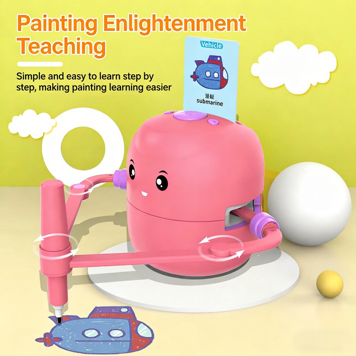 Robot dessinateur intelligent, machine à dessiner robotisée automatique, éveil et stimulation pour les enfants