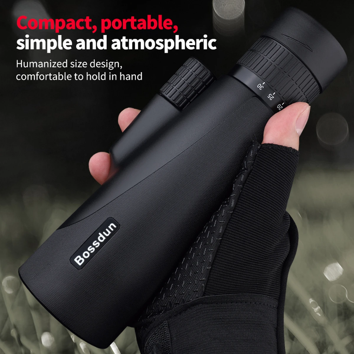 Monoculaire télescopique HD zoom 10-30x50 avec trépied et pince pour téléphone, idéal pour l'observation des oiseaux et la chasse.