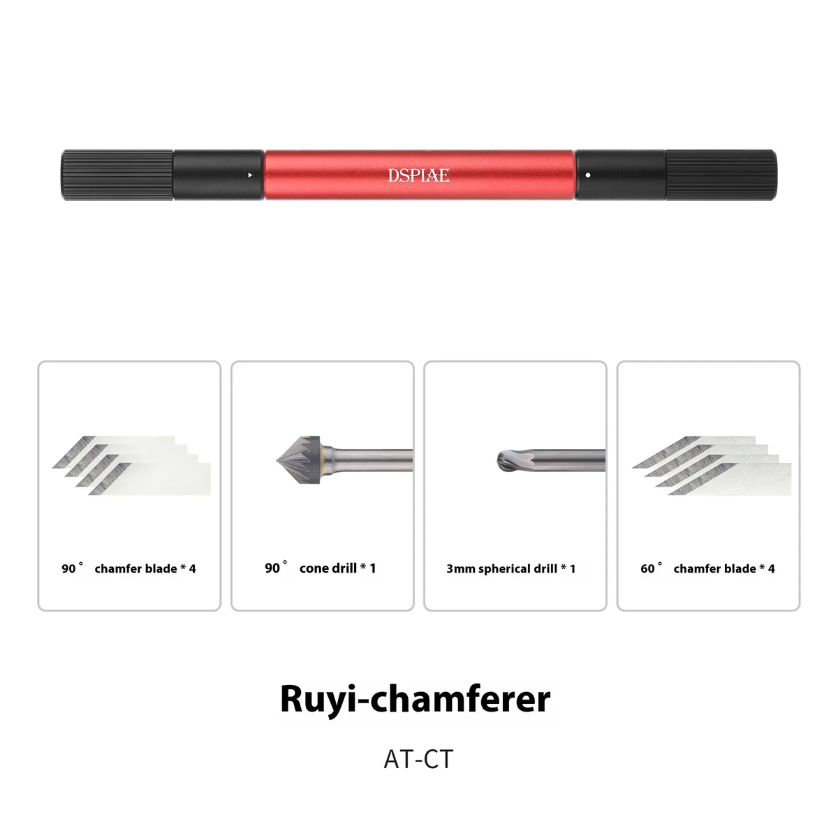 Outil de chanfreinage en plastique DSPIAE AT-CT, foret d'agrandissement de trous ronds, chanfrein pour modélisme et loisirs créatifs