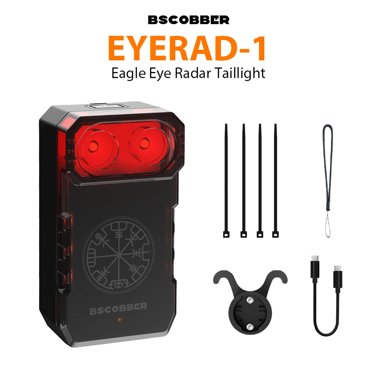 Feu arrière radar intelligent pour vélo, lampe LED rechargeable étanche ANT+/BLE sans fil ANT+/BLE pour vélo.