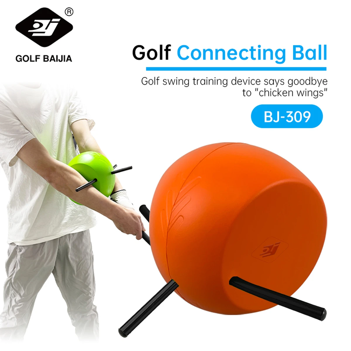 Correction de la posture du bras de swing au golf, balle d'entraînement au swing, correction de l'aile du swing