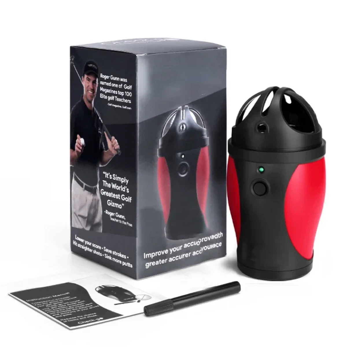 Marqueur de balle électrique PGM Golf avec LED – Ligne de centre de gravité et alignement de rotation, accessoire pour un marquage précis de la balle