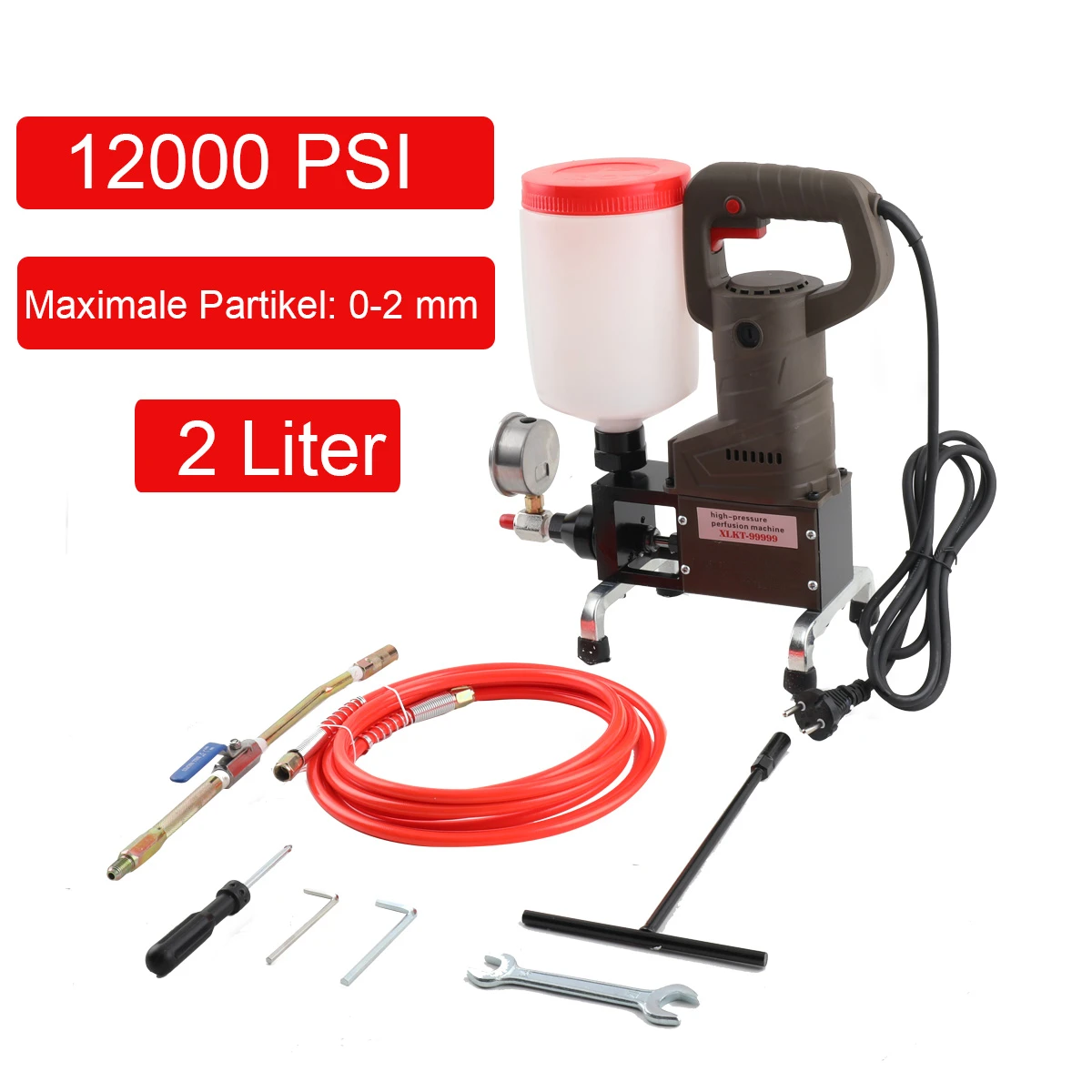 Machine d'injection époxy haute pression électrique, mastic d'étanchéité, toiture en béton, mortier de jointoiement, pompe d'injection de béton Machine d'injection époxy haute pression électrique, mastic d'étanchéité, toiture en béton, mortier de jointoiement, pompe d'injection de béton