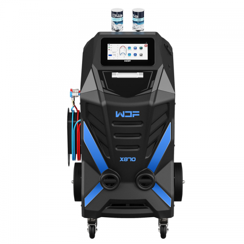 Machine de récupération, de recyclage et de recharge automatique de réfrigérant R134a pour climatisation WDF X870 avec recharge pour petites bouteille